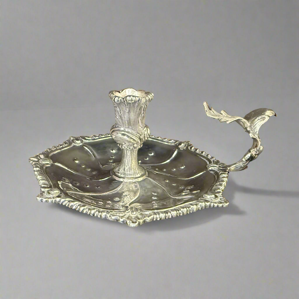 Silver chamberstick, London 1949 by Henry Holland