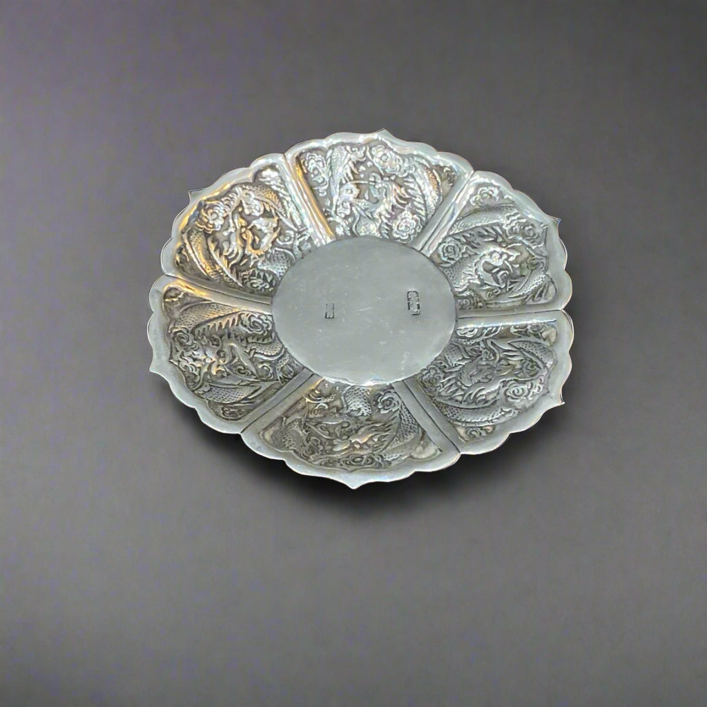 Chinese export silver dish circa 1920