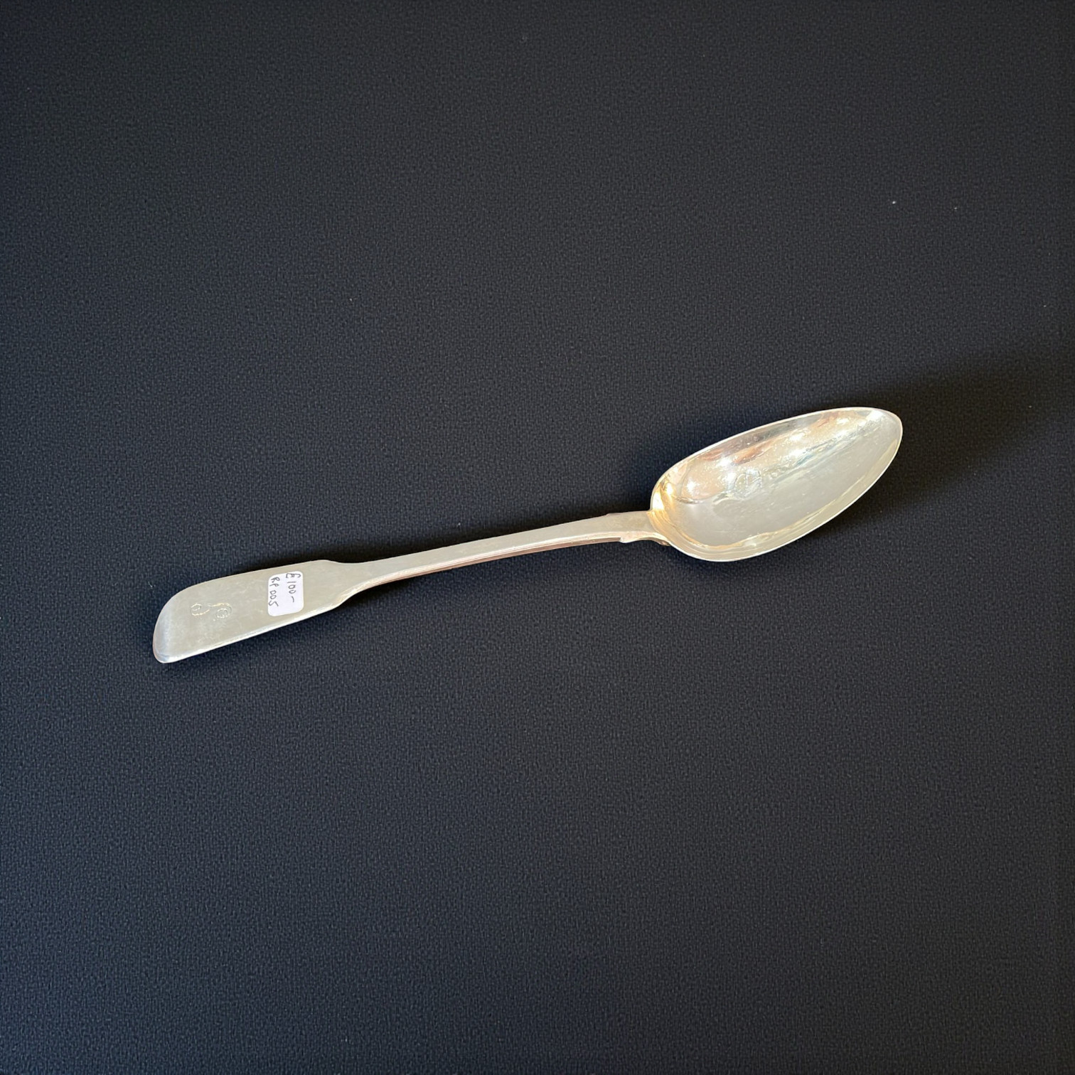 Silver serving spoon