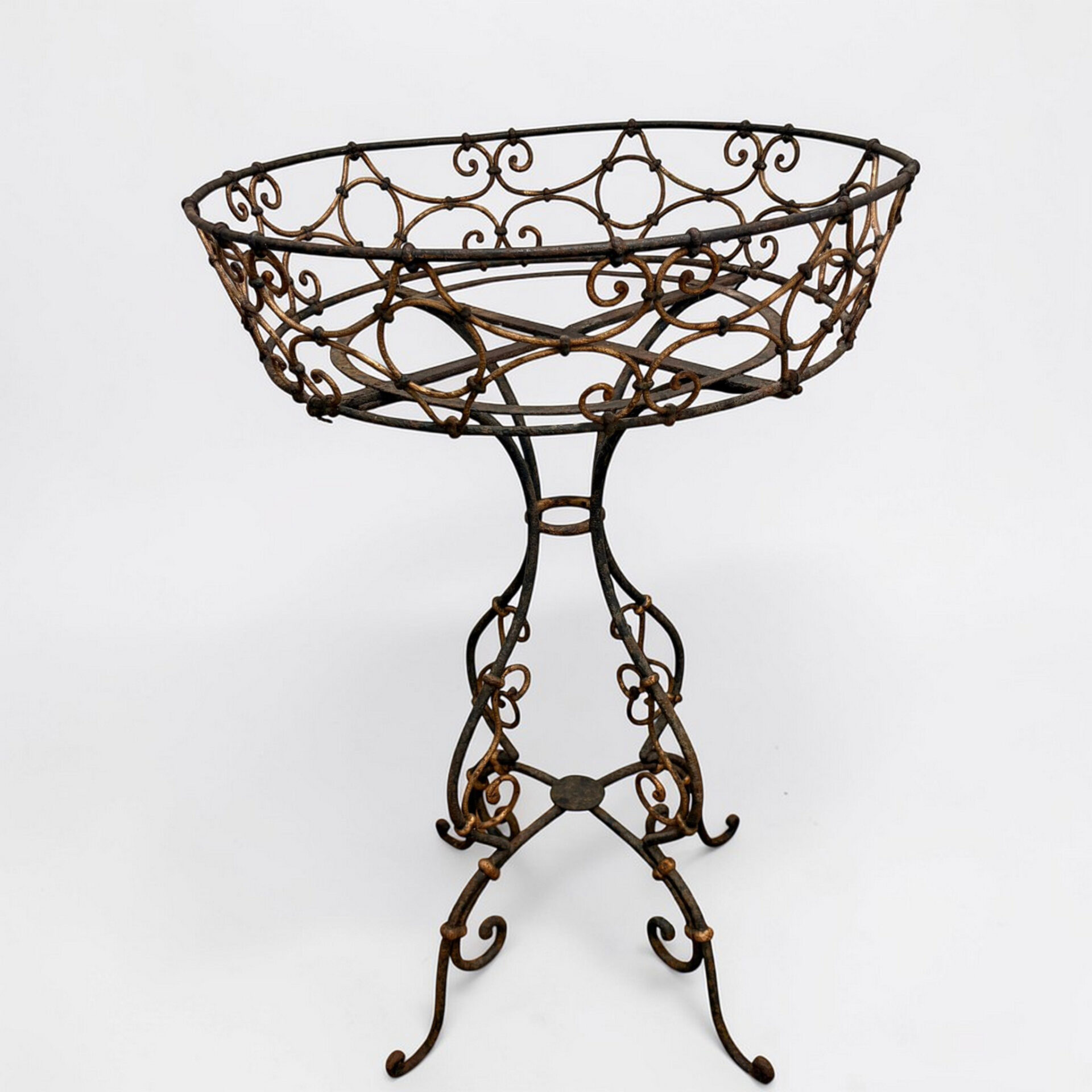 19th century French wire work plant stand