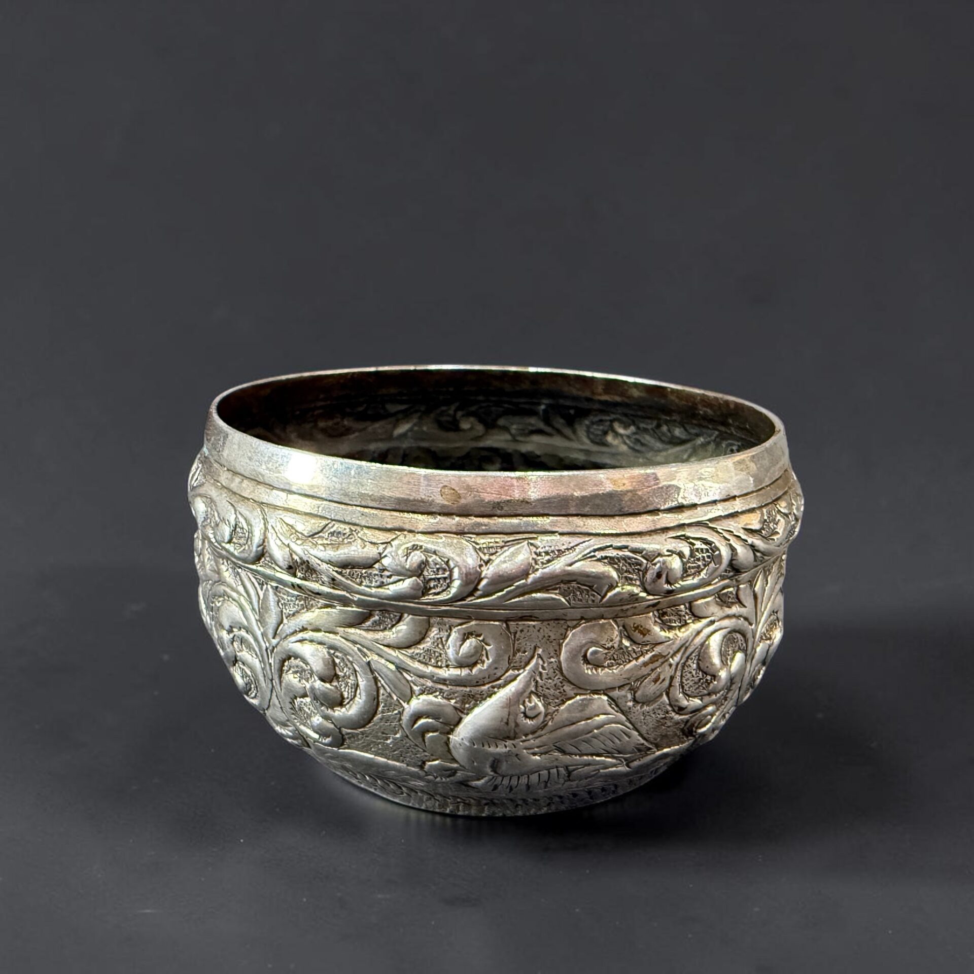 Small Burmese silver bowl