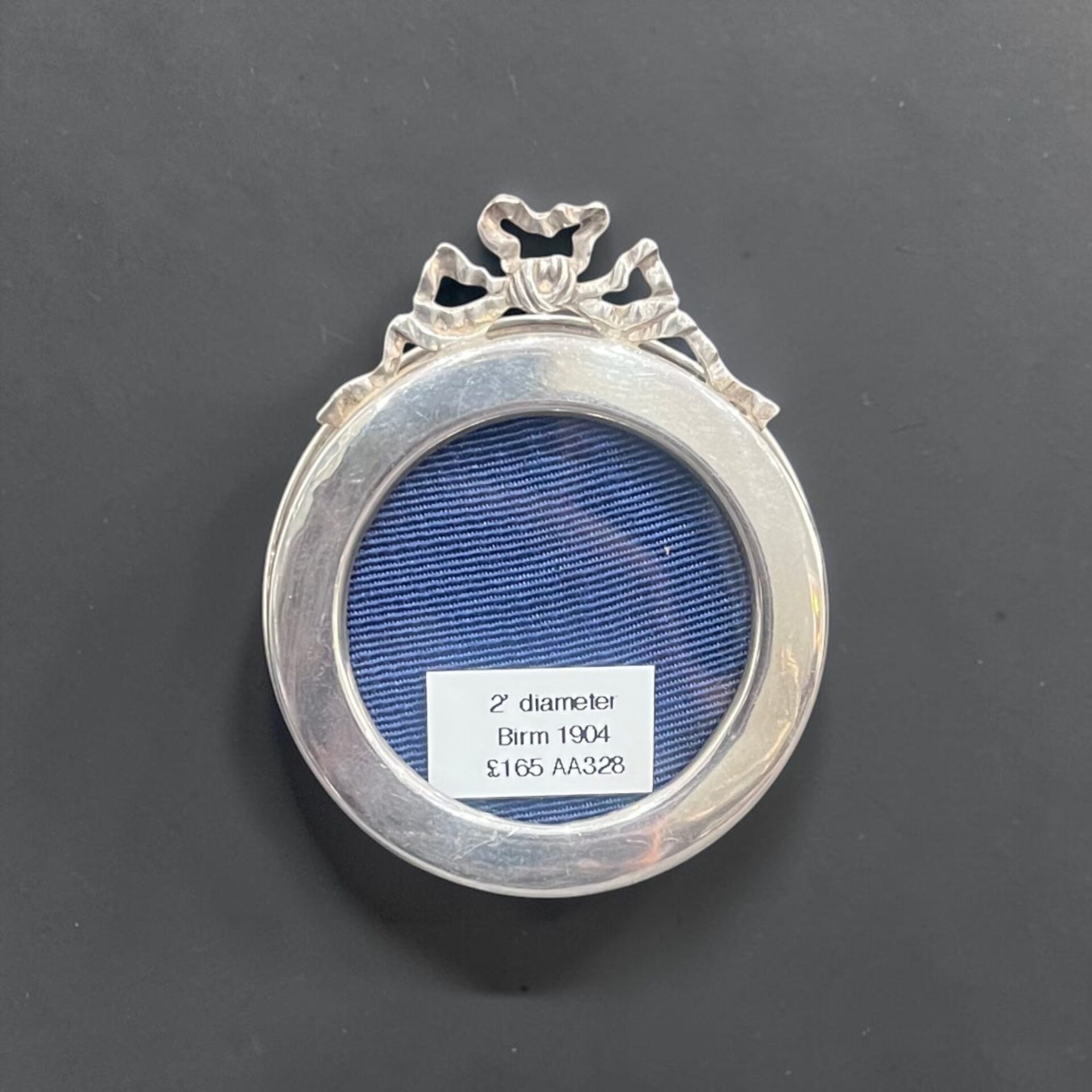 2" diameter silver frame, Birmingham 1904