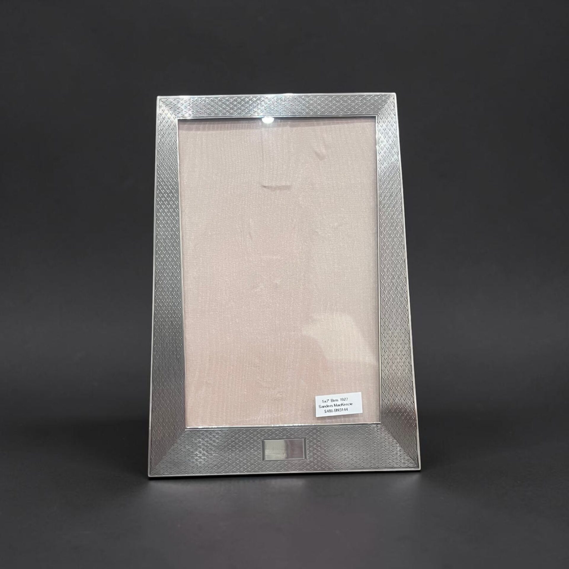 5x7" Art Deco silver frame, Birmingham 1927 by Sanders & MacKenzie