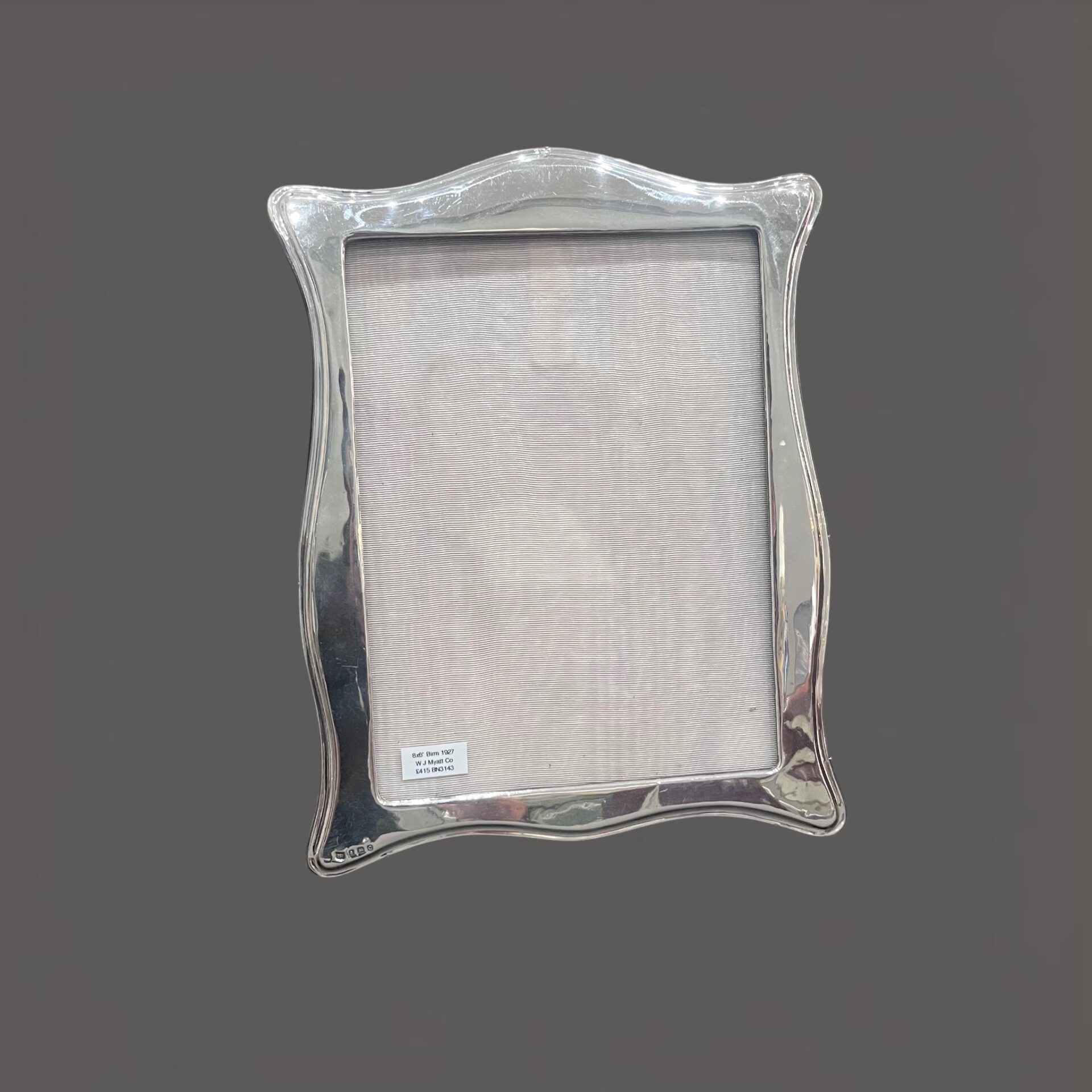 8x6" Art Nouveau silver frame, Birmingham 1927 by W J Myatt & Co