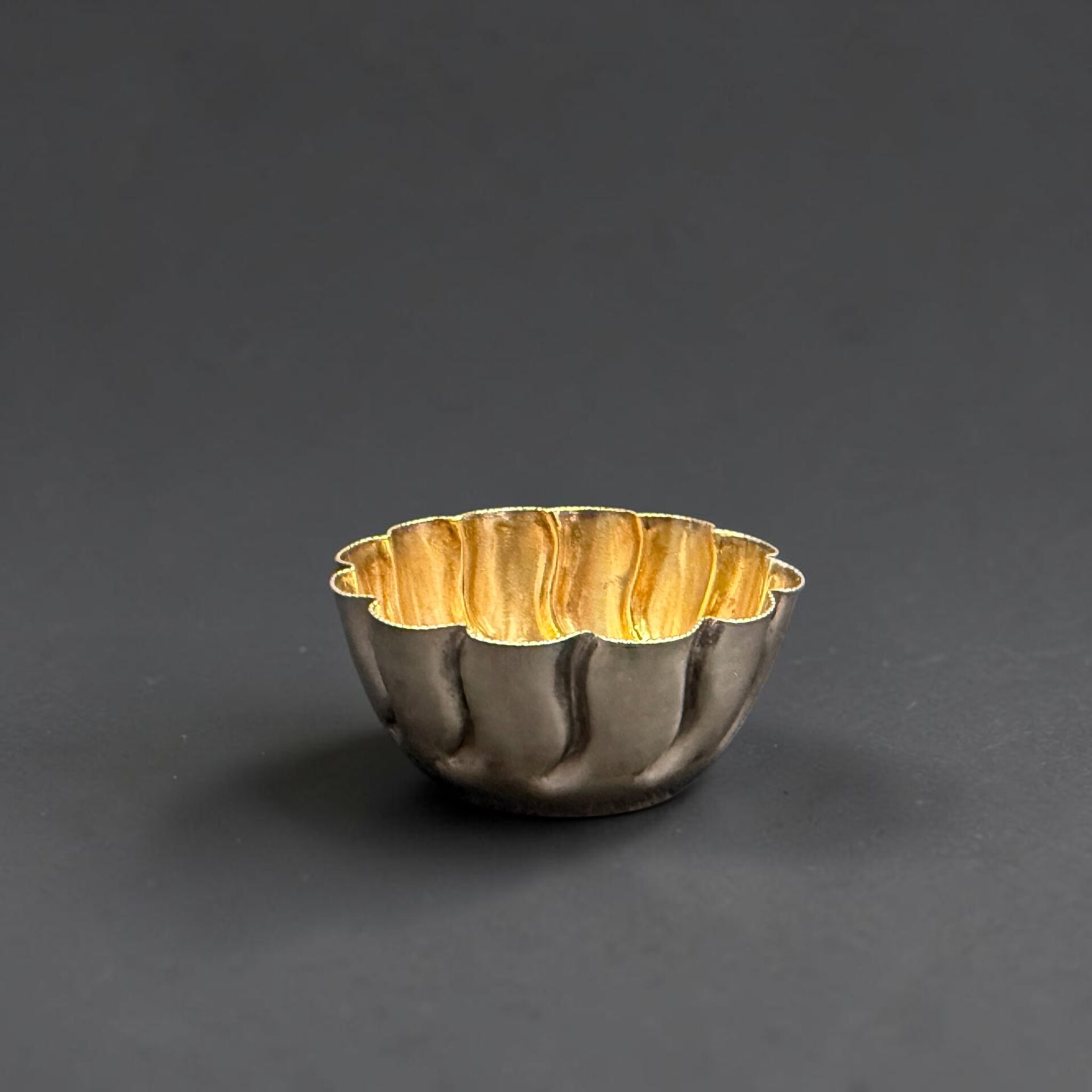 Silver gilt salt, Sheffield 1862 by Joseph Rogers