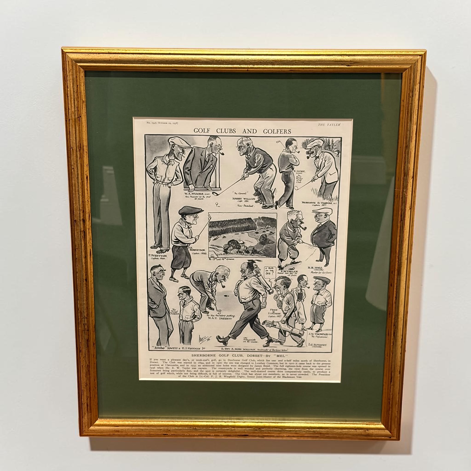 Illustrated Golf Clubs & Golfers from The Tatler