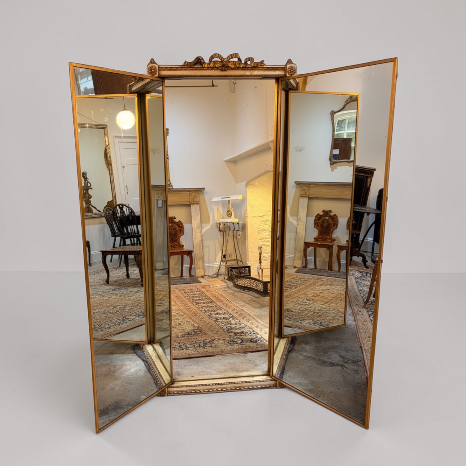 Louis XVI Style Triptych Mirror