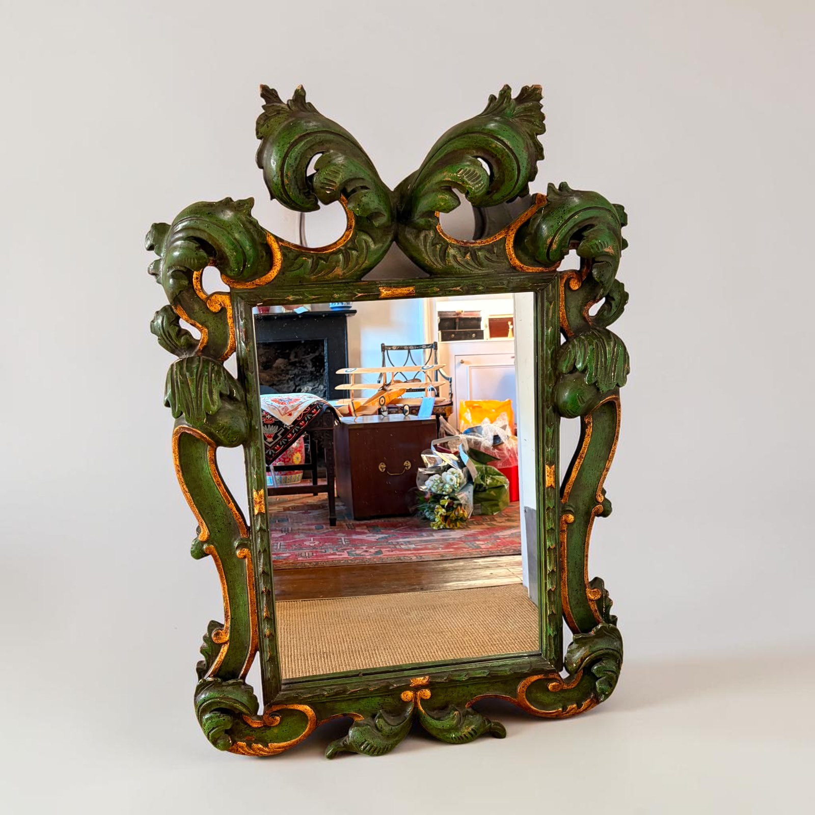 Mid century Italian Florentine style mirror