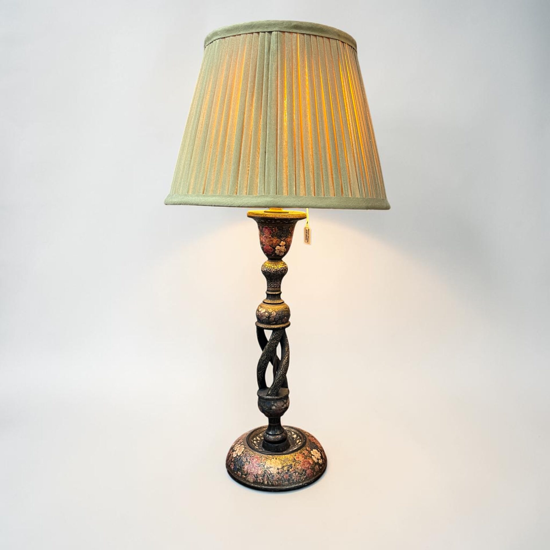Handpainted Kashmiri lamp circa 1880