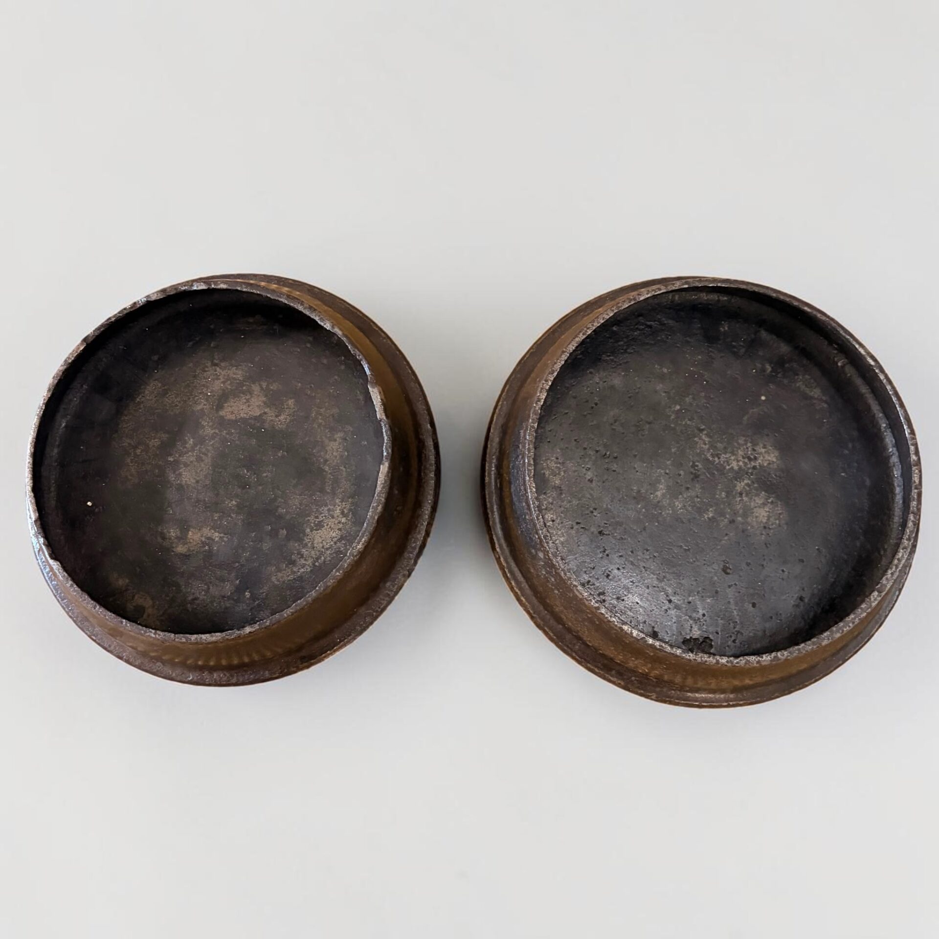 Pair of Victorian Cast Iron Pub Spittoons circa 1880