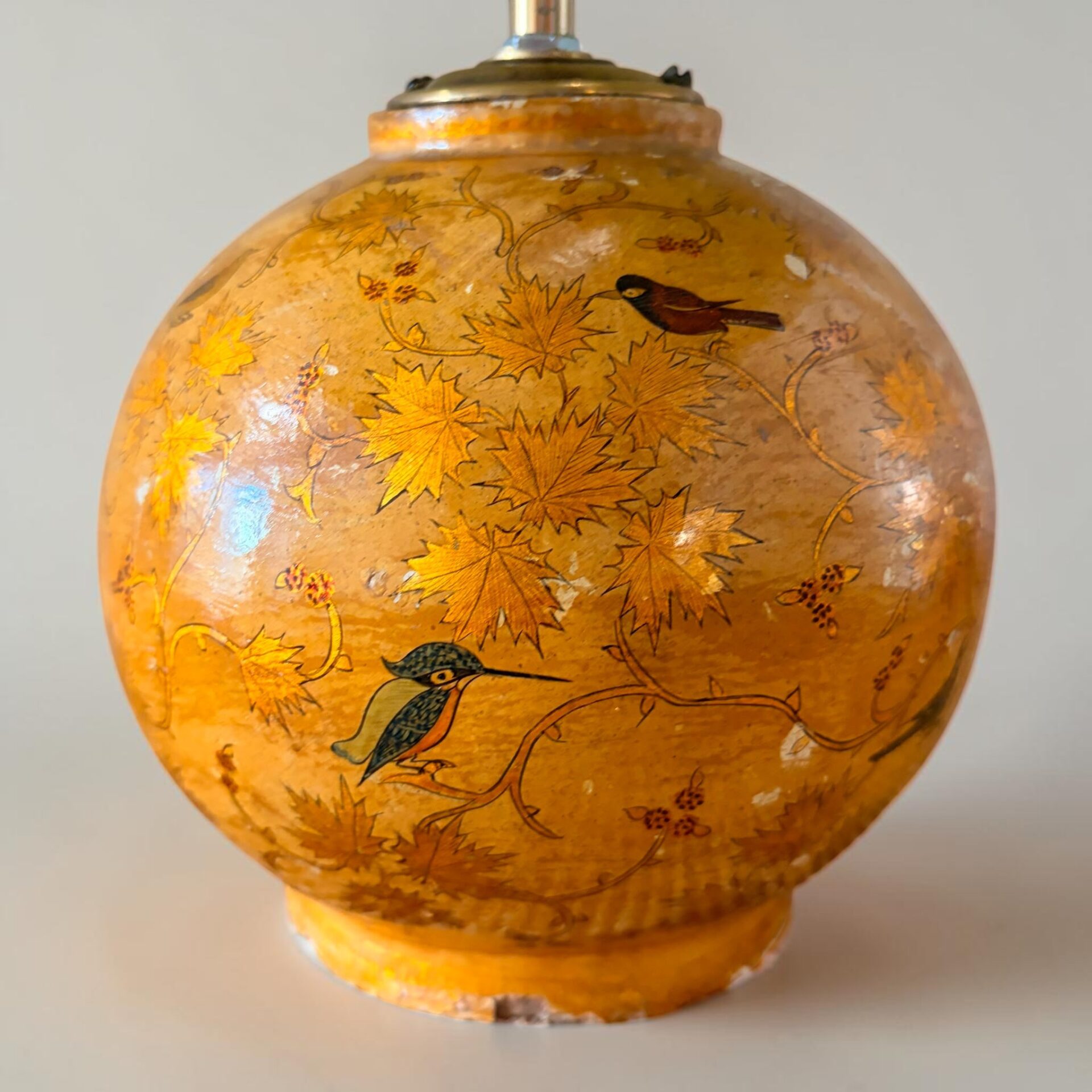 Kashmiri Round Table Lamp circa 1930