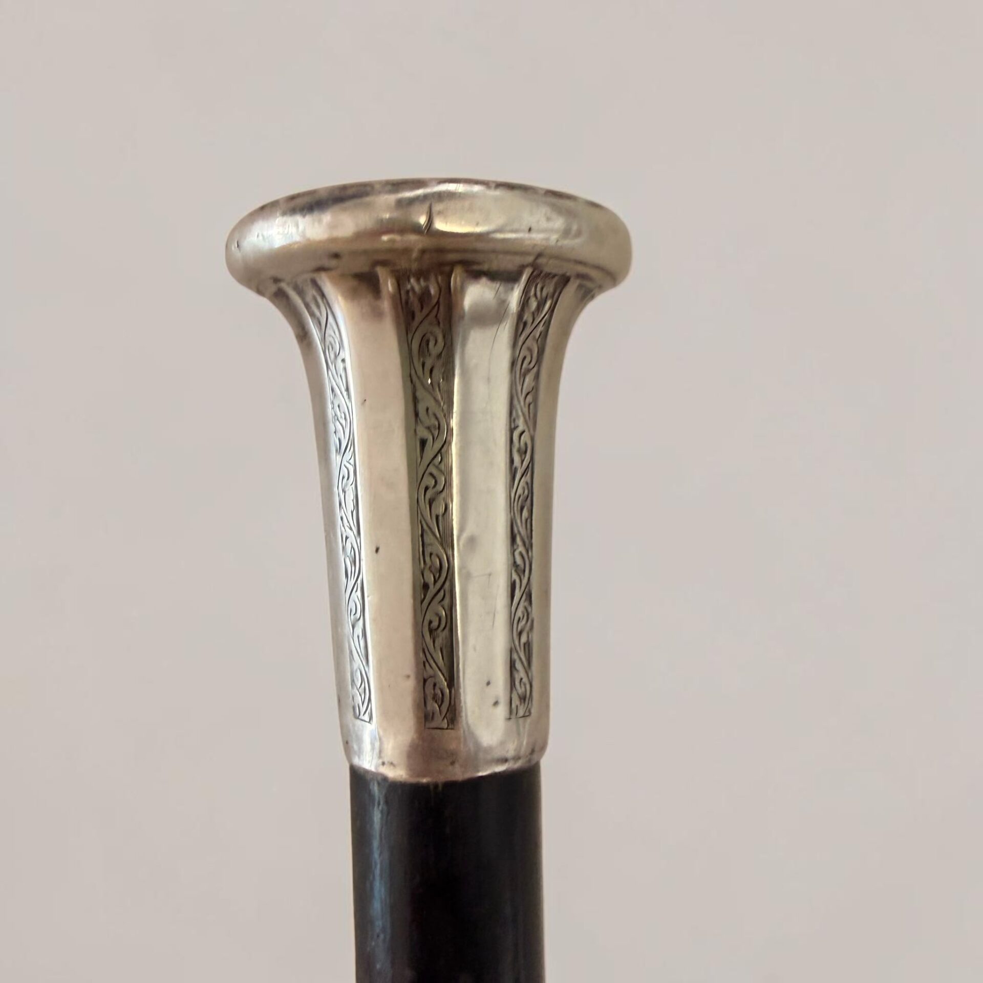 Antique silver topped walking stick circa 1900