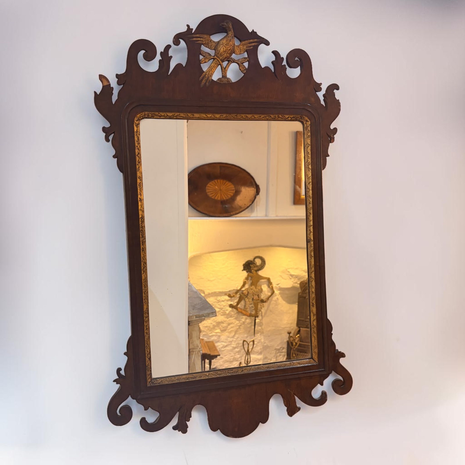 Victorian Mahogany Fretwork Wall Mirror