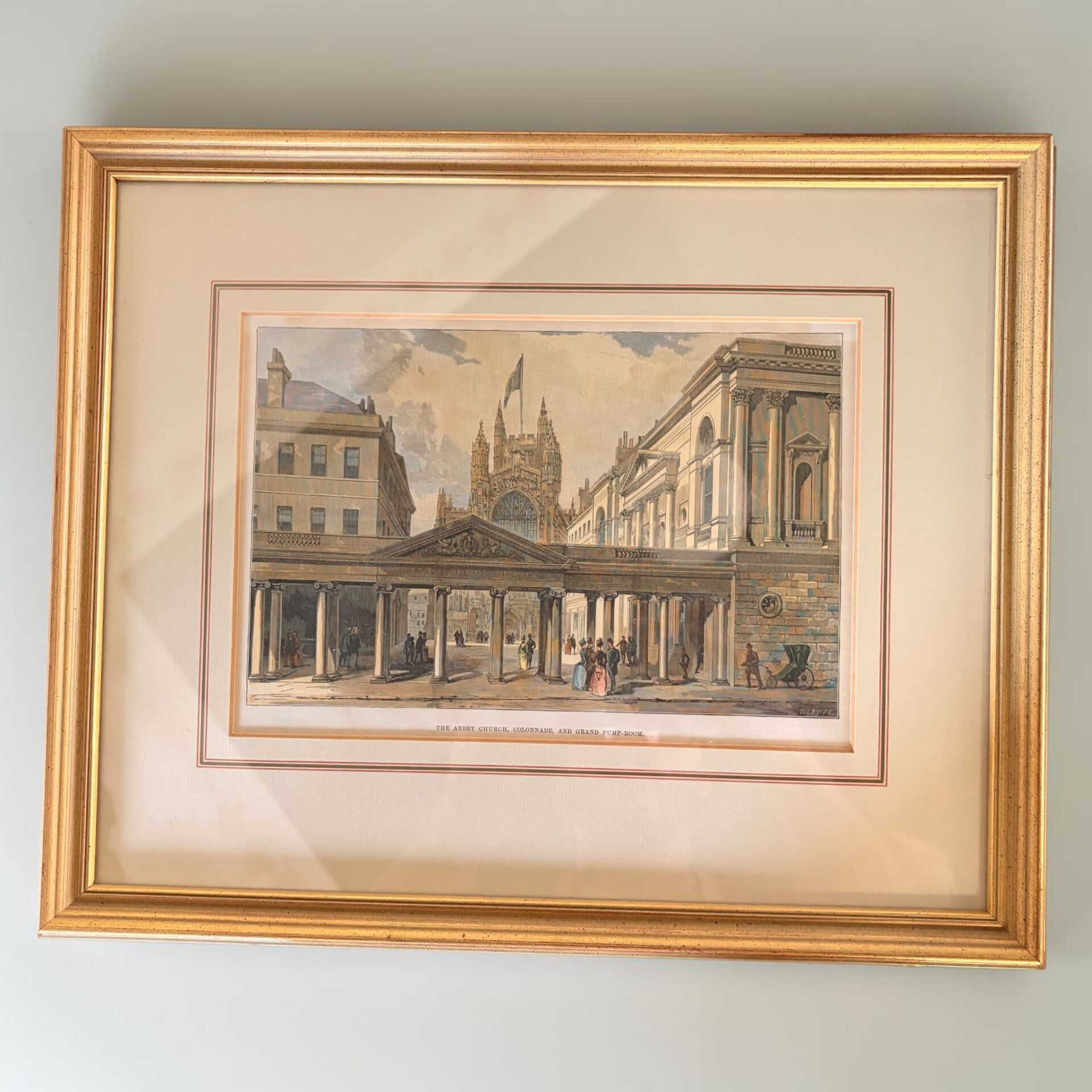 19th century engraving of Victorian Bath